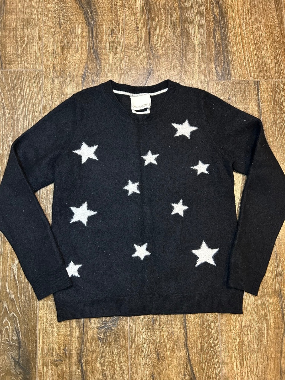 Cynthia Rowley black cashmere crewneck kids sweater